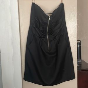 Strapless black dress by Paisley and Ivy